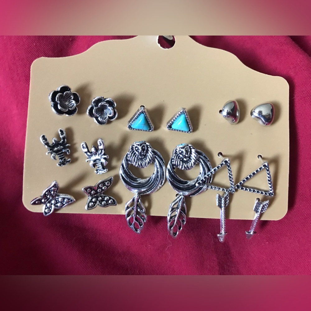 9 pair of earrings